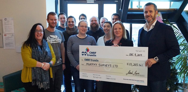 Cheque presentation to CMRF Crumlin