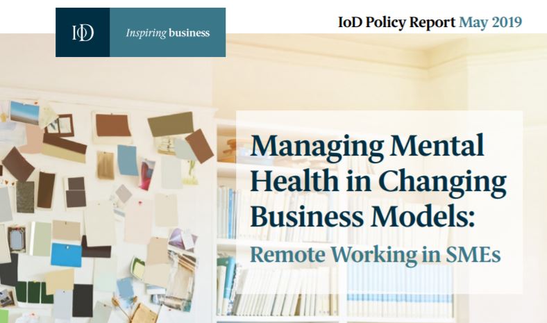 Highlighting the importance of mental health with the launch of the Institute of Directors New Policy Report