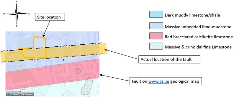 Breccia location foretold by the geological map